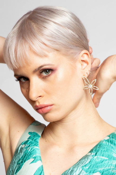 Rhinestone Daisy Earring Earring